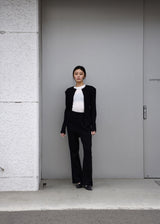 Eyelet Mesh Flare Pants