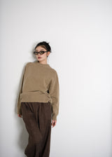 Extra Fine Merino Wool Double Neck Knit Pullover