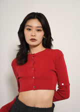 Cotton Rib Knit Detachable Cardigan