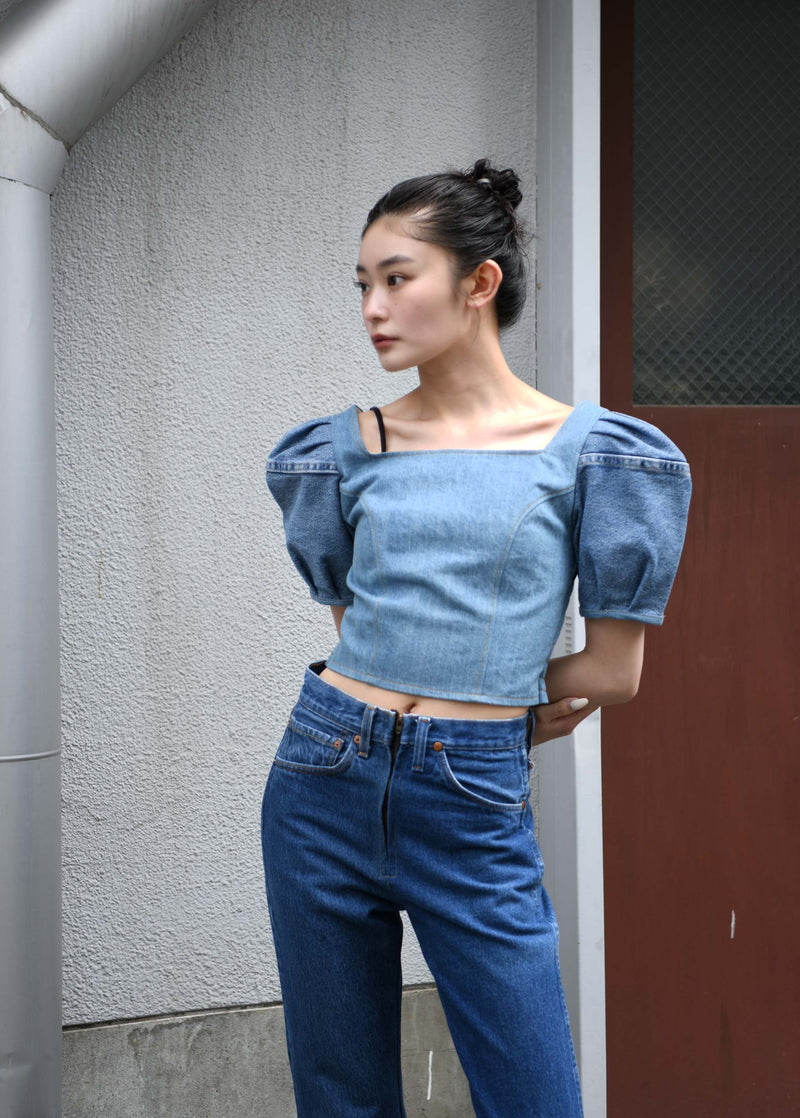 Diamond Neck Denim