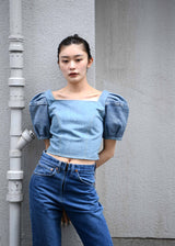 Diamond Neck Denim