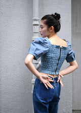 Diamond Neck Denim