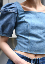 Diamond Neck Denim