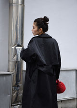 Circa Make Taslan Nylon Paisley Lined Trench Coat