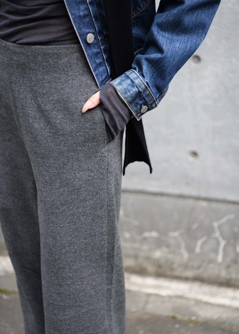 Velvet Peach Tr Wide Straight Trousers