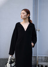 Wool Boucle Keyneck Dress