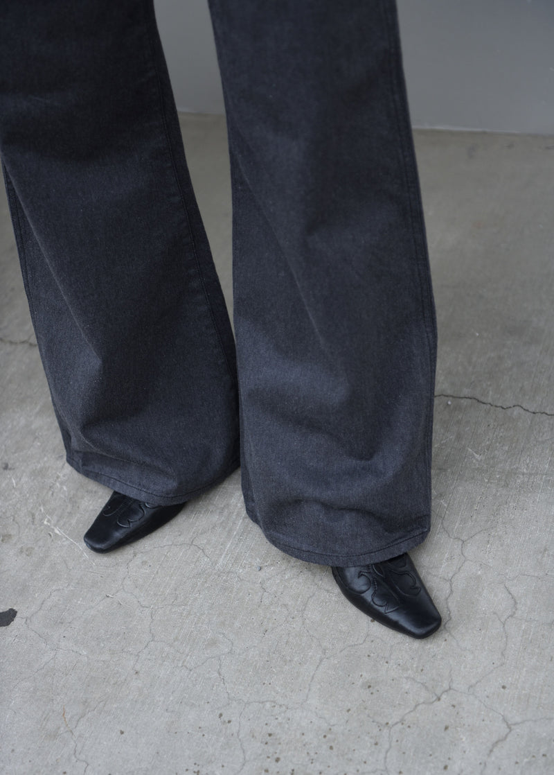 Denim Baggy Roll Pants