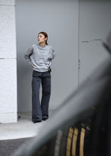 Denim Baggy Roll Pants