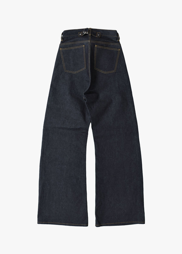 Denim Baggy Roll Pants