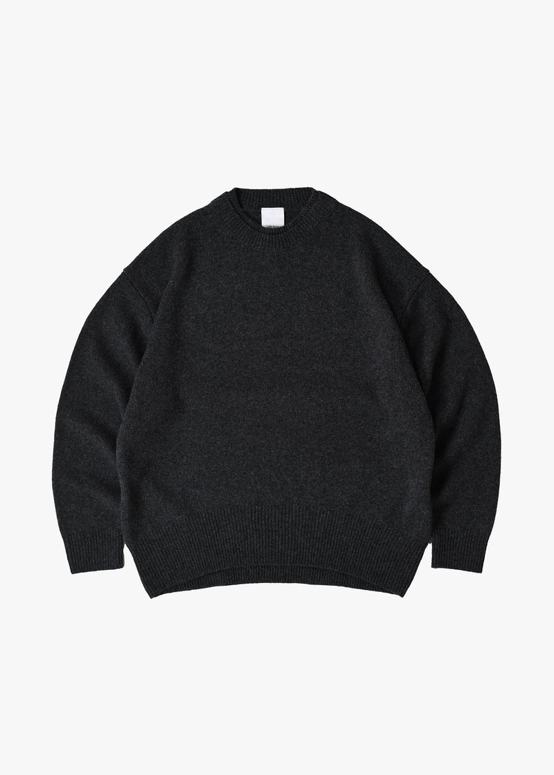 Extra Fine Merino Wool Double Neck Knit Pullover