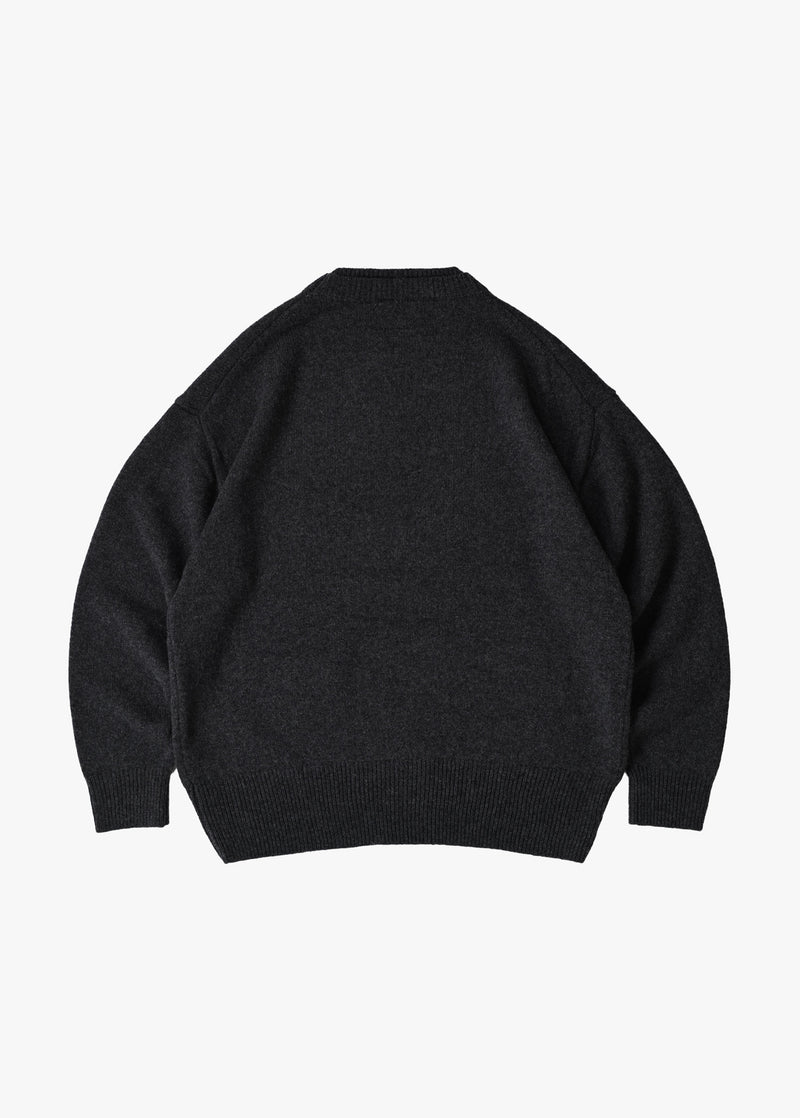 Extra Fine Merino Wool Double Neck Knit Pullover