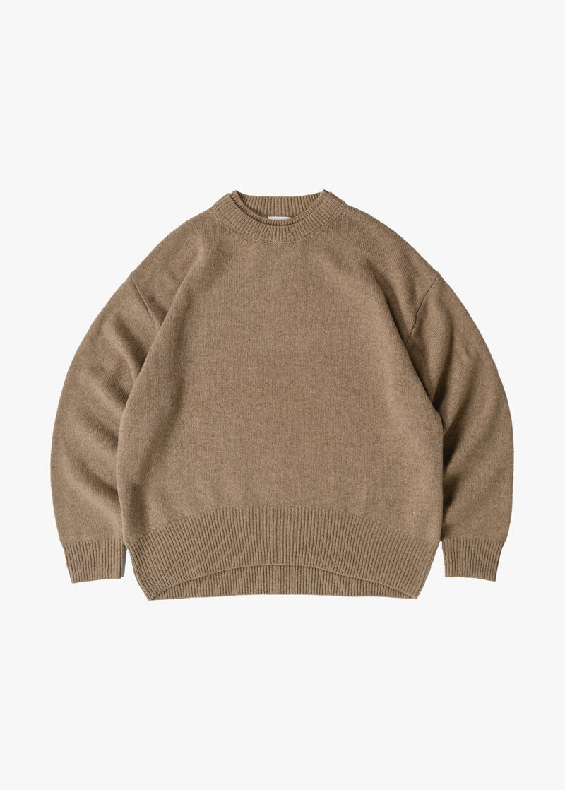 Extra Fine Merino Wool Double Neck Knit Pullover
