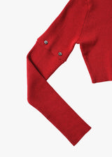 Cotton Rib Knit Detachable Cardigan