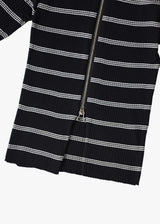 16G Rib Double Zip Cardigan