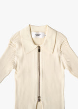 16G Rib Double Zip Cardigan